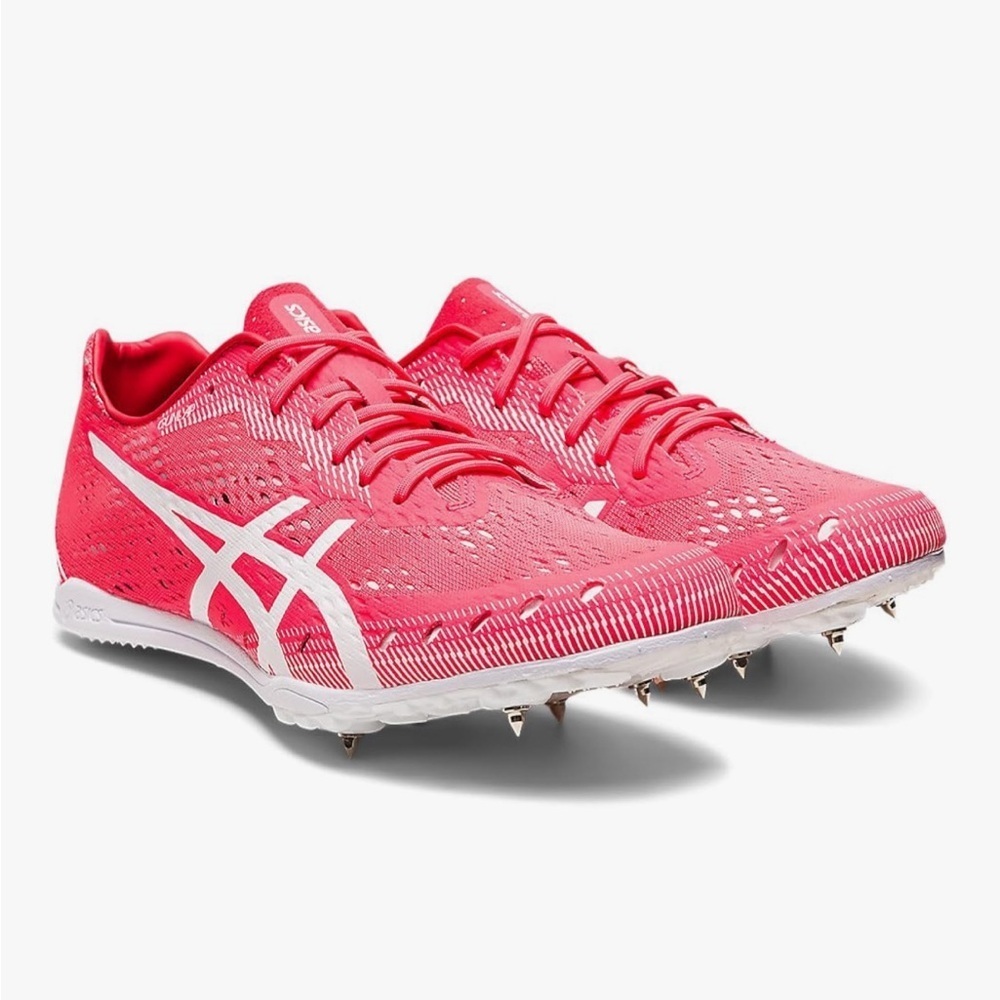 New in Box ASICS Track Shoes Women’s size 14 Pink Gun Lap 2 Shoes with Spikes - Picture 2 of 8